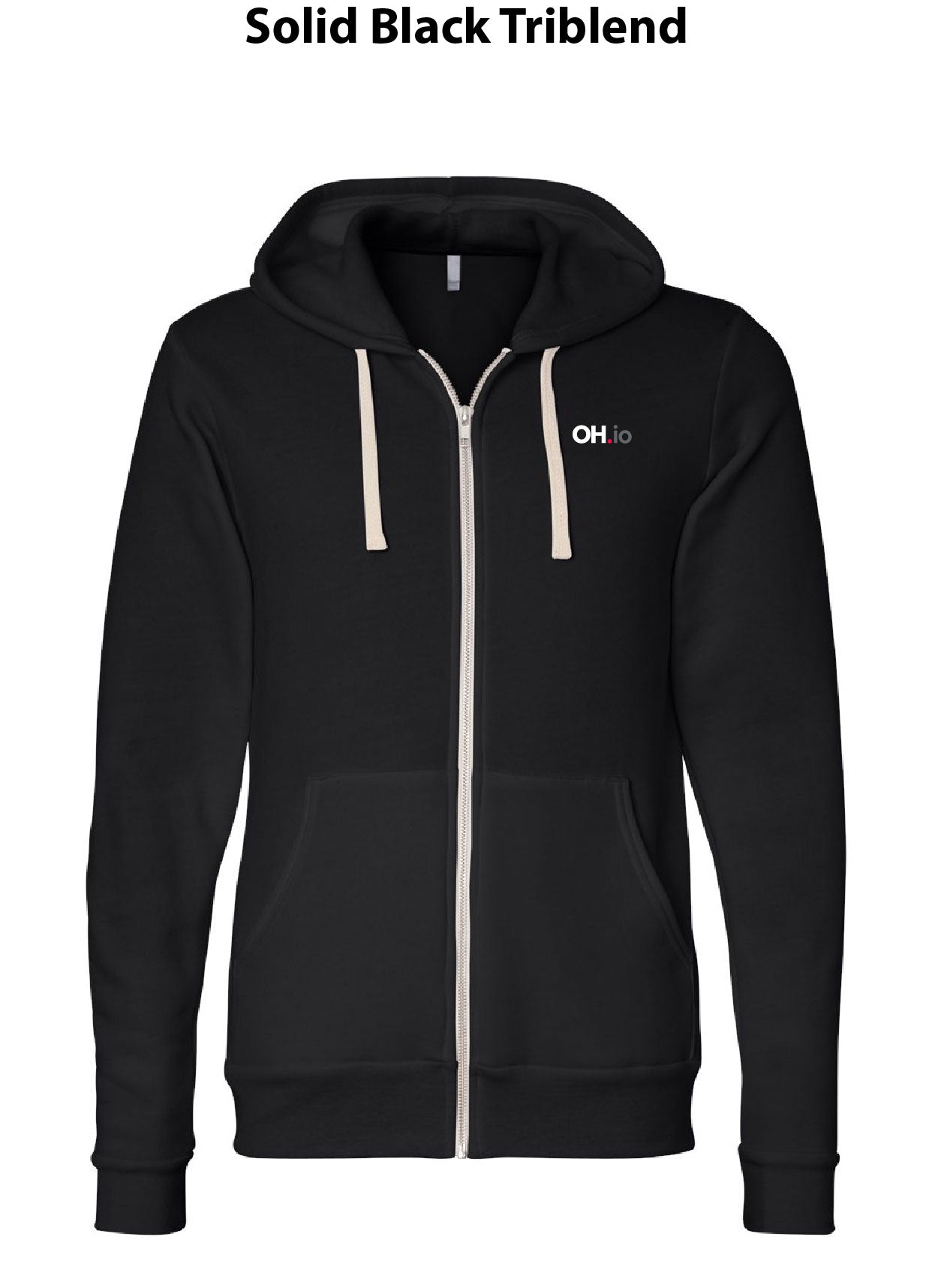 Unisex Triblend Sponge Fleece Full-Zip Hoodie Sweatshirt - 3909
