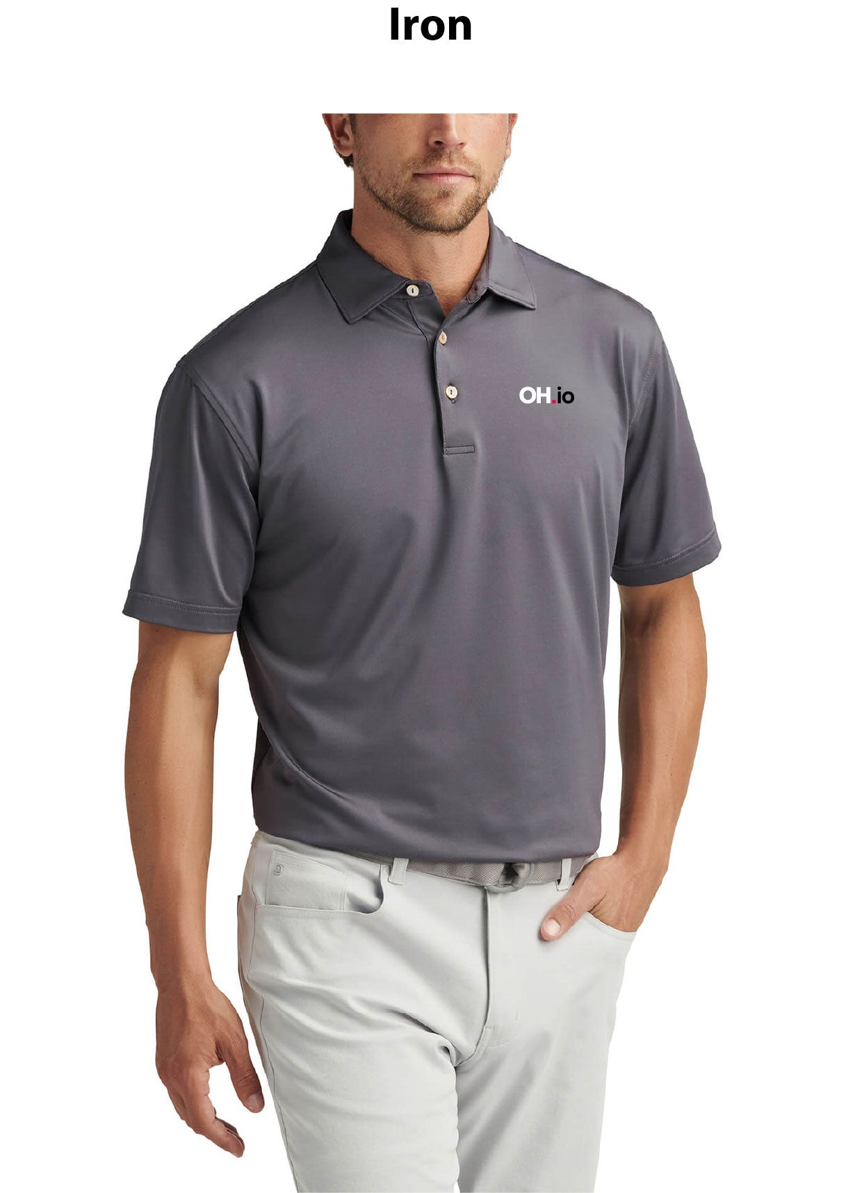 Peter Millar Men's Solid Performance Polo - Self Collar
