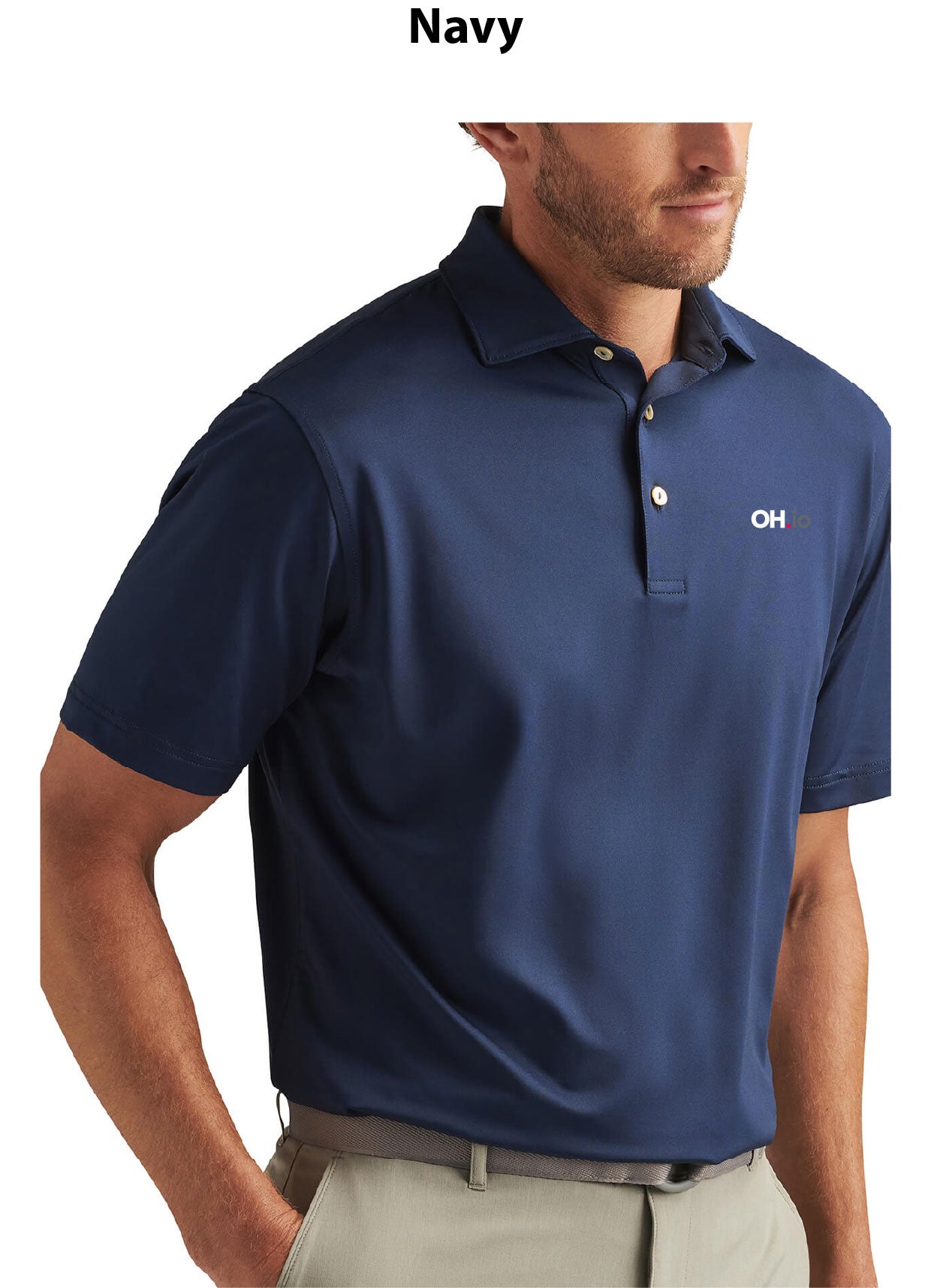 Peter Millar Men's Solid Performance Polo - Self Collar