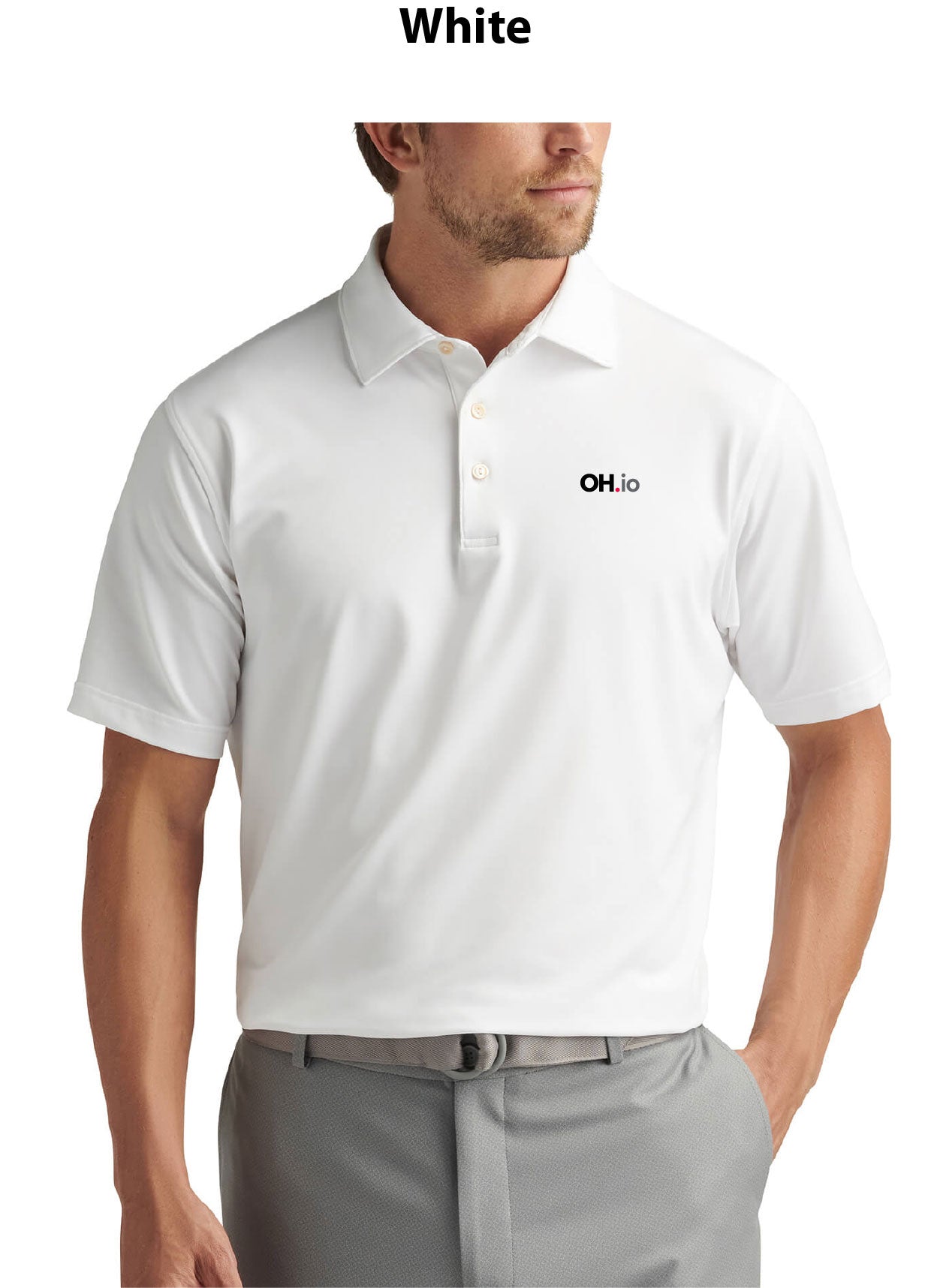Peter Millar Men's Solid Performance Polo - Self Collar
